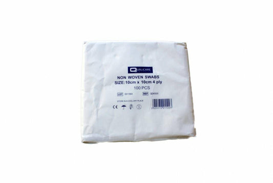 Gauze Swabs: 10 x 10cm 4 Ply x 100 QD6500 UKMEDI.CO.UK