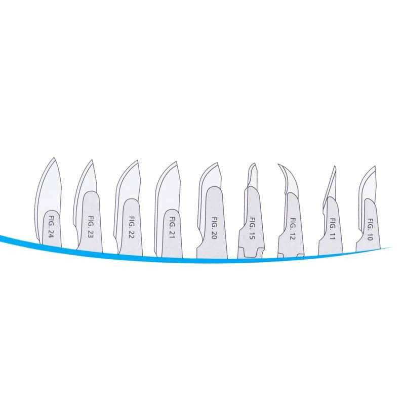 Teqler - Disposable Scalpel Blades for No. 3 Scalpel Handle Figure 15 - 370515 UKMEDI.CO.UK UK Medical Supplies