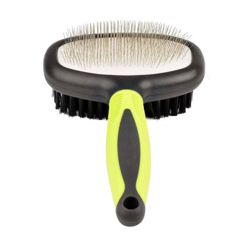 Teqler - Double-Sided Fur Brush with classic handle - T191749 UKMEDI.CO.UK UK Medical Supplies