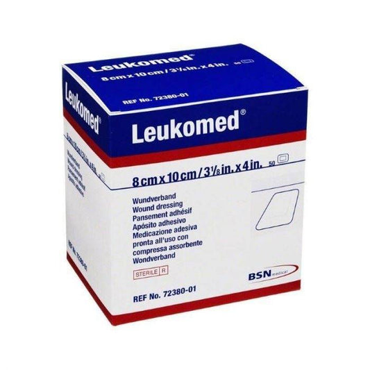 8cm x 10cm Leukomed T Plus Transparent Film Dressing with Wound Pad