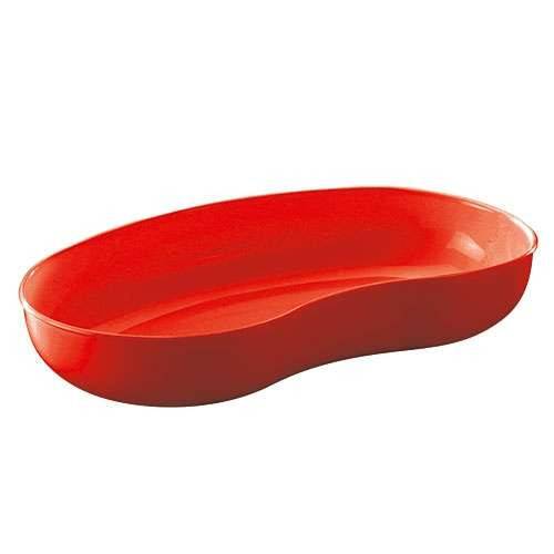 Red Large Plastic Kidney Dish - UKMEDI