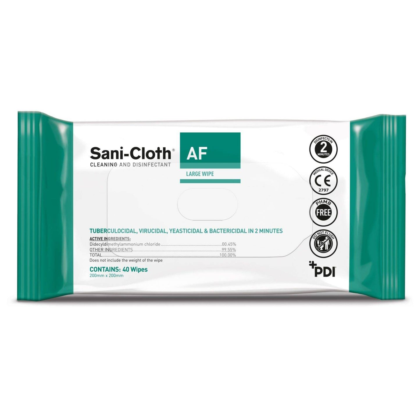 Sani-Cloth AF -pyyhkeet, 40 kappaletta