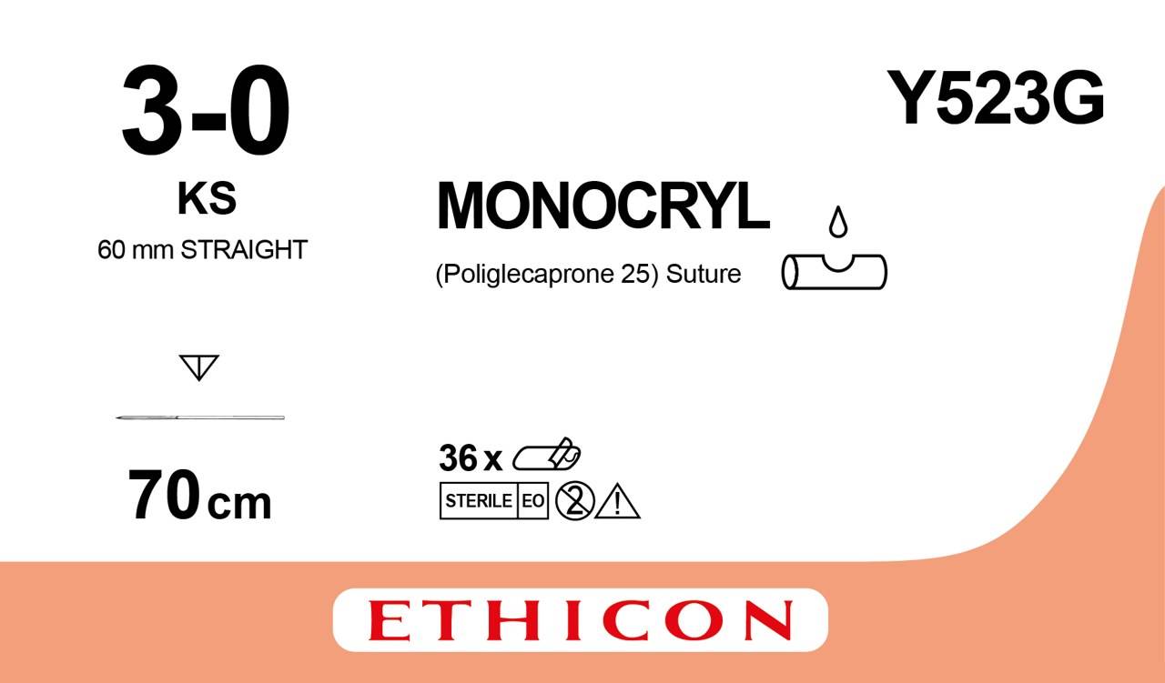 19mm 45cm 3-0 MONOCRYL-ompelu